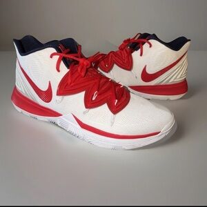 Men’s Kyrie 5  Nike By You ID A V7 917–991 Size 17 USA Custom Red White Blue